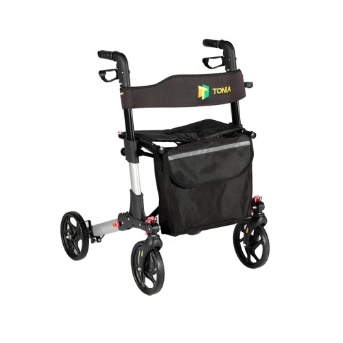 Aluminum Double Folding Walker and Shopping Cart