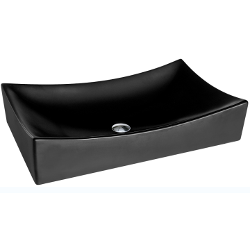 Lavabo en céramique de salle de bain design moderne noir blanc