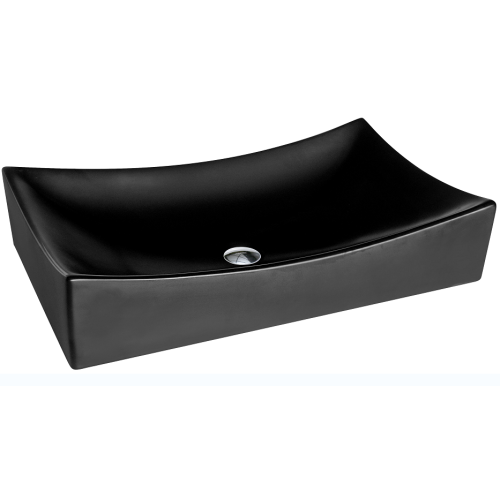 Lavabo da bagno in ceramica di design moderno bianco nero