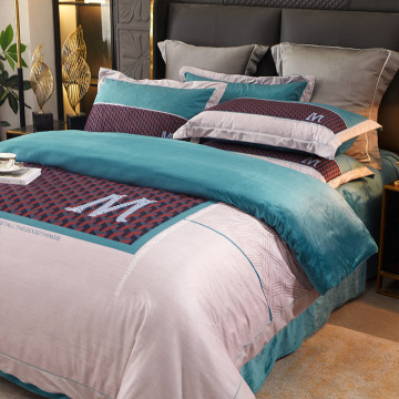 Blue velvet bedsheets amazon bedding Flannel Bedding Set