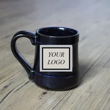 Custom Large Stoneware Mug - 600ml Capacity Handmade Ceramic Beer Mug for Cafe