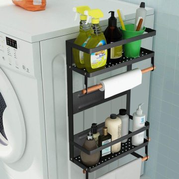 Magnetic Fridge Spice Rack with Paper Holder