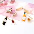 Alloy Pins Sets Cute Cartoon Wine Beer Coffee juice Brooches for Clothing Bags Backpacks Jackets Hat Jewelry DIY Accessories