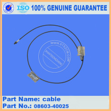 WA380-3 cable 08603-40025 قطع الغيار حفارة كوماتسو