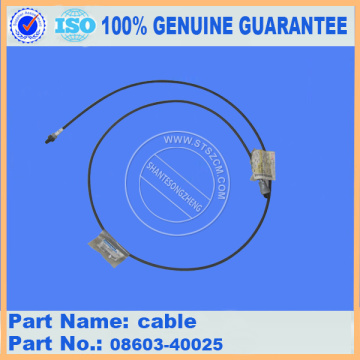 WA380-3 cable 08603-40025 komatsu excavator spare parts