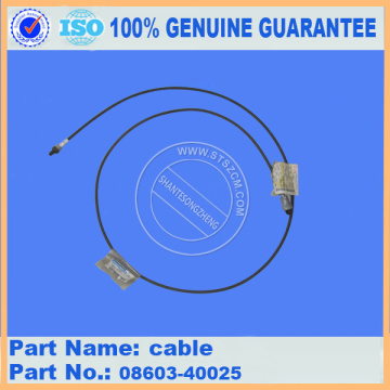 WA380-3 kabel 08603-40025 komatsu graafmachine reserveonderdelen