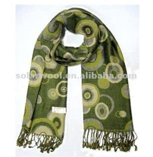 Fashion Polyester&Wool Jacquard Woven Scarves