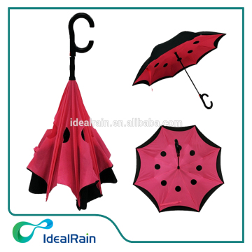 Nouveau design auto ouvert magicbrella c poignée parapluie inverse