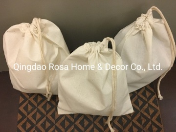 Cotton Thick Drawstring Muslin Gift Bags