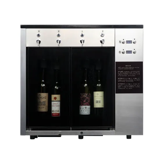 Stainless Steel Automatic Electric Wine Cooler Dispenser for Home Wine Bar (4 Bottles)