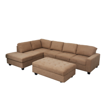 Sofa sectional modular dengan ottoman