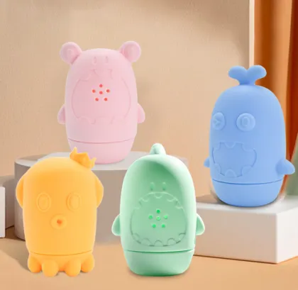 Cute Animal Bath Toys: Creative Splashing Silicone Baby Bath Toys