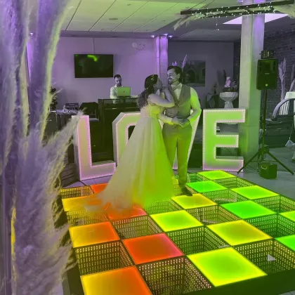 Custom DMX512 LED Panels Magnet Wedding Floor Disco Dancing 3D Light Mirror Dance Mat