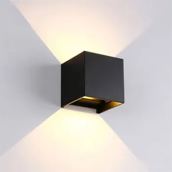 Modern Facade Grey Up And Down Surface Mounted Cube Led Outdoor Wall Light