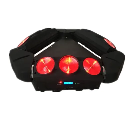 Professional DMX Stage Lighting: 9 Pcs x12W RGBW LED Spider Moving Head Light Bar