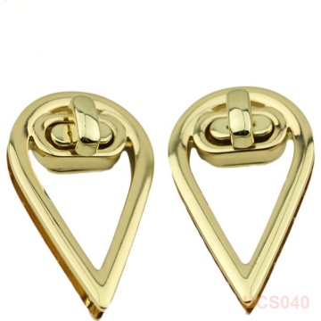 Factory Supply Large Sized Drop Shaped Metal Twist Bag Lock Accessories
