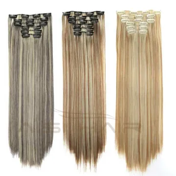 Cheap synthetic clip in hair weft extension