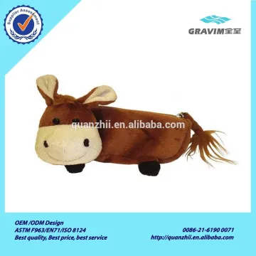 Plush horse shape pencil case