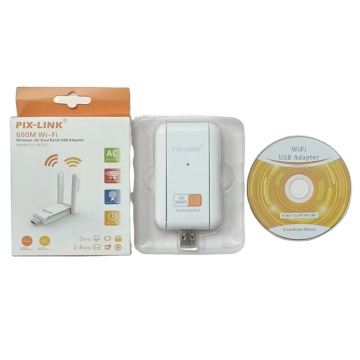 ผู้ผลิตขายตรง: 600Mbps Dual Band WiFi USB Adapter เครือข่าย LV-UAC03