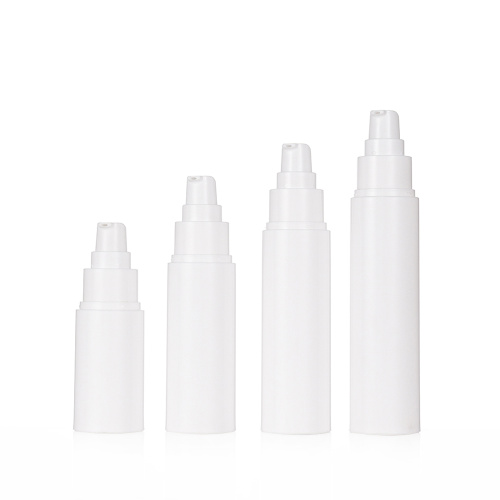 Vacuum Airless Pump Bottle 50ml 80ml 100ml Plastic Round Airless Lotion Bottles Factory
