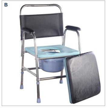 Pasien medis lansia cacat mandi shower commode toilet kursi dengan bedpan