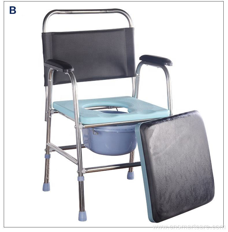 Medical patient elderly disabled bath shower commode toilet chair with bedpan