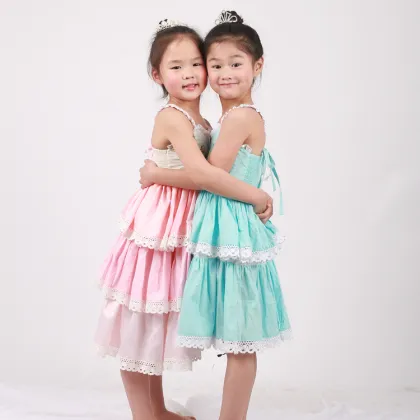 New Design Kid Girls Flower Clothing Dresses Boutique