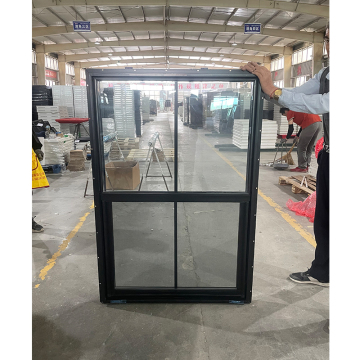 WEIKA Black Glass Grill Design Soundproof PVC UPVC Vinyl Single Hung Windows Factory