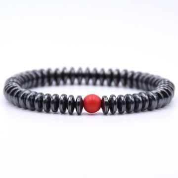 Hematite 8MM Disc Beads Bracelet