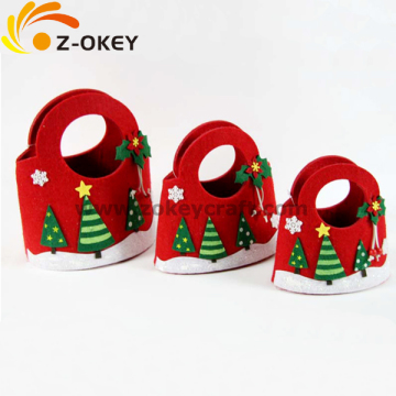 Decorative Christmas red felt bag 2014 Yiwu wholesale