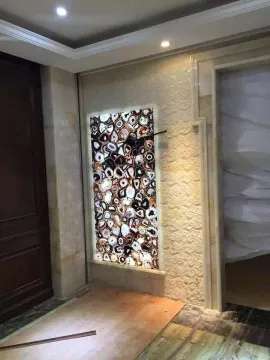 translucent grey agate slab