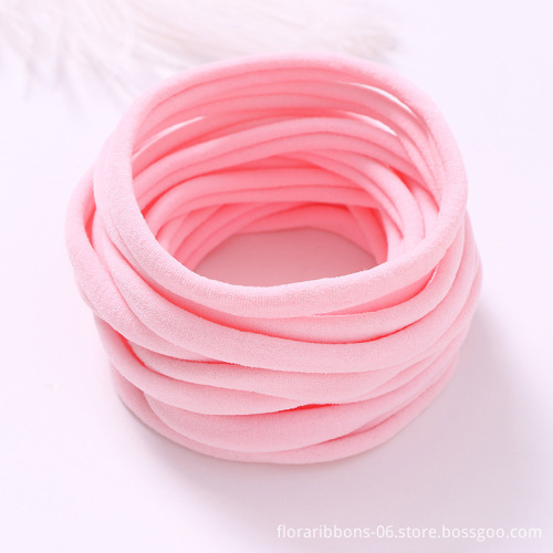 Wholesale Handmade DIY Nylon Fine Hair Band Sweet Style Kids' Hair Scrunchies