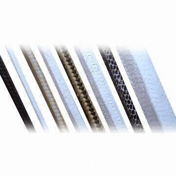 Braided packing/gland packing, made by kings of fiber, used in valves