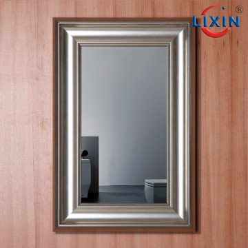 Factory direct frame bathroom mirror,silver metalic framed shaving mirror hight quality and competitive price