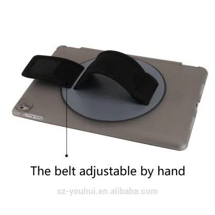 High quality wholesale belt leather retating case for iPad pro 9.7