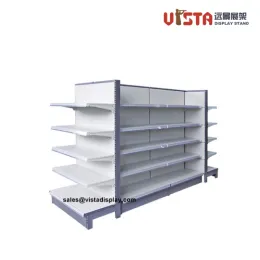 Heavy Duty Stainless Steel 4 Tiers Supermarket Shelf