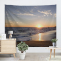 Wandtapijt Muur Opknoping Zeegolf Zeekust Strand Serie Wandtapijt Zonsopgang Zonsondergang Wandtapijt voor slaapkamer Thuis Dorm Decor