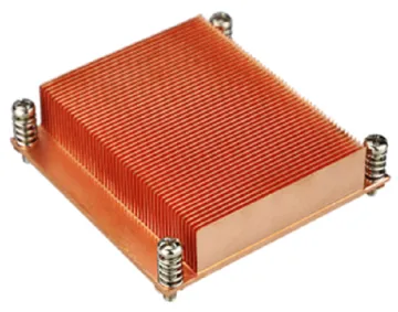 Wholesale Rectangle Copper skived fin 1U heat sink