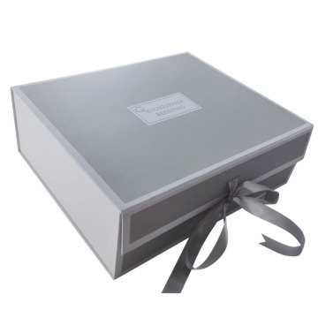 Ribbon Closure Customized Gift Card Box Clothing Box