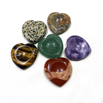 Groothandel Natuurlijk Dalmatisch Jasper Wit Zwart Genezing Gelstone Crystal Heart For Kids