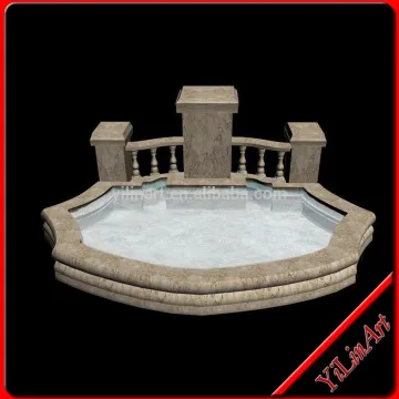 Natural Stone Marble Water Pool With Railing