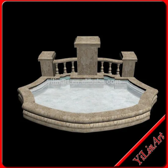 Natural Stone Marble Water Pool With Railing