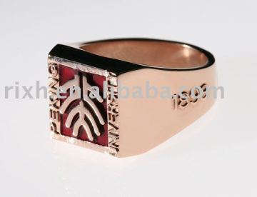 titanium rose gold grudate ring,titanium band