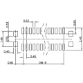 Conector de la plancha recta de 0.8 mm a la placa