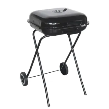 Portable Square Folding Cast Iron BBQ Grill for Easy Clean and Outdoor Use