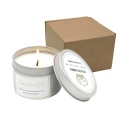 Conjunto de presentes de velas de lata de cera de soja perfumada de fragrância