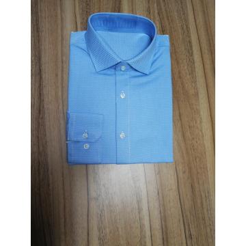 Men's Jacquard Long Sleeve Shirt Slim Sit