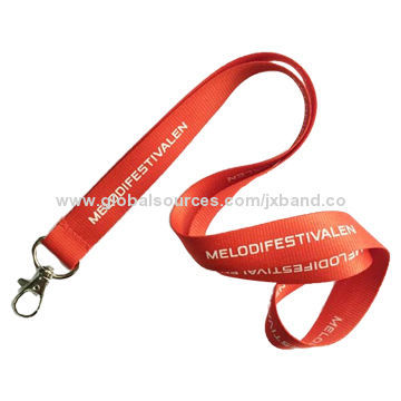 Promotional specialty fiber lanyards, 2*90cm, with metal hook