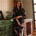 Bathrobe feminino feminino comprimento longo