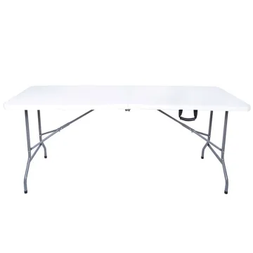 6FT Outdoor White HDPE Plastic Catering Banquet Camp Folding Rectangle Table for Events